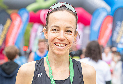 Die schnellste Läuferin beim Charity-Run. Credit: Foto Fischer/Med Uni Graz