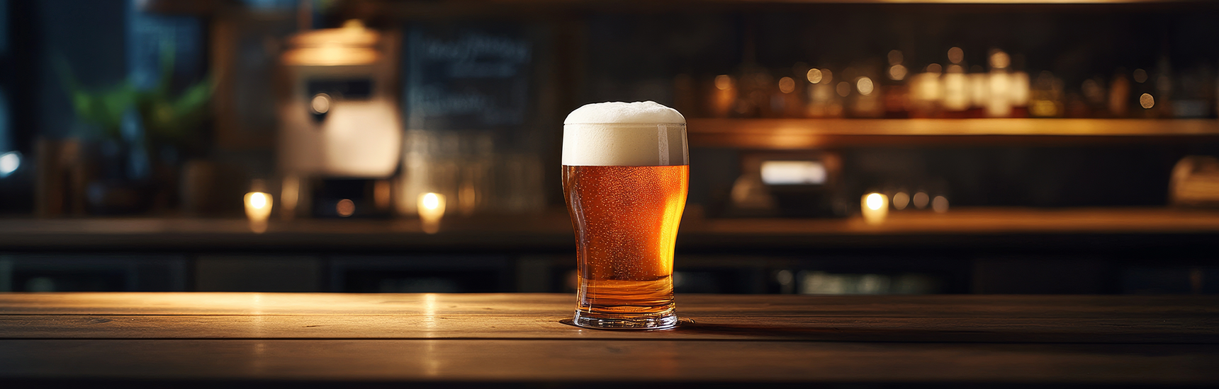 Glas Bier in einem Pub